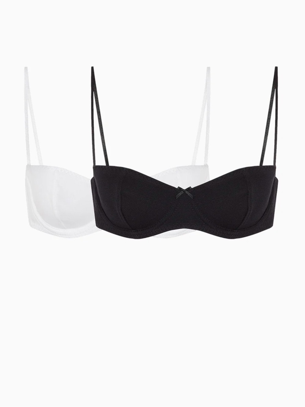THE TEACUP: 2-PACK BLACK & WHITE COTTON JERSEY